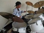 Justin Bieber on the drums
