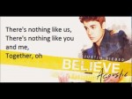 Justin Bieber – Nothing Like Us Lyrics (Believe Acoustic)